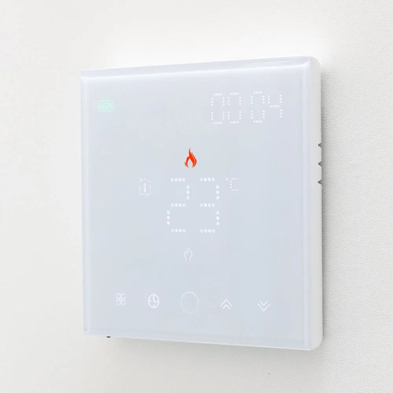 Wi-Fi скляний терморегулятор Ecoset TGW-003 Wi-Fi з датчиком підлоги 3м